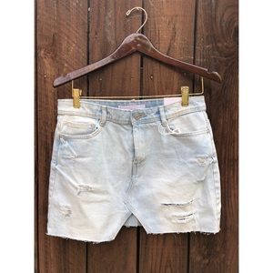 NWT Zara Distressed Denim Skirt sz Medium